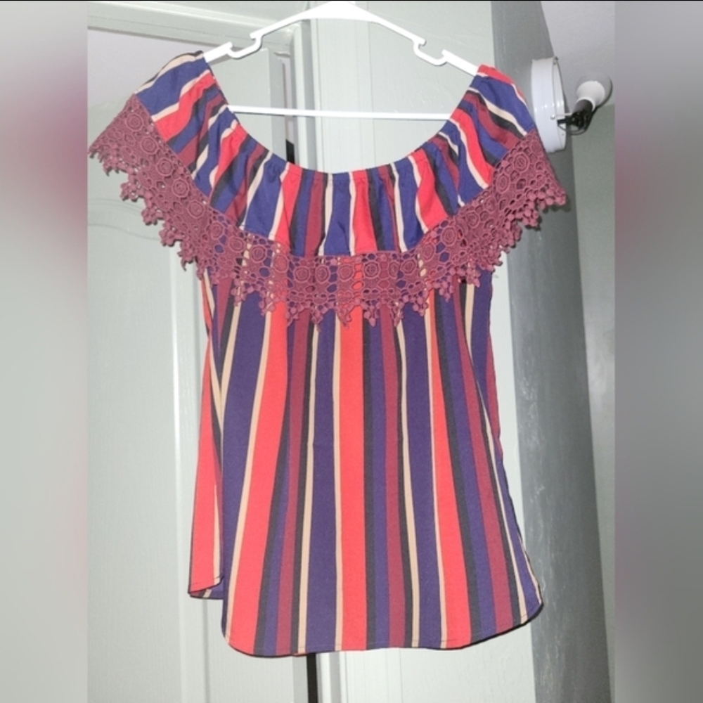 Speed Limit MPH Womens off the shoulder top